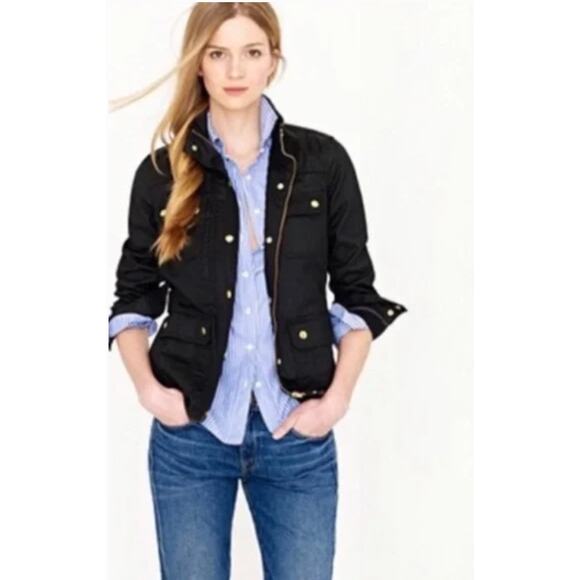 J.Crew Navy and Gold Relaxed Boyfriend Field Jacket - Picture 1 of 6